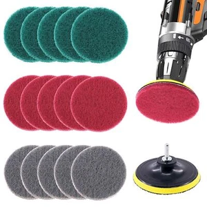 16pcs 5 Inch Drill Power Brush Tile Scrubber Scouring Pads Cleaning Kit With 5 I - Picture 1 of 7