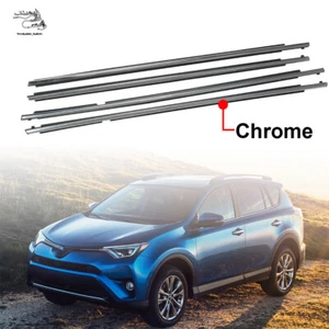For 2013-17 2018 Toyota RAV4 Chrome Window Weatherstrip Moulding Trim Seal Belt - Picture 1 of 15