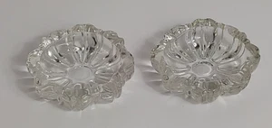 2 Vintage Mid Century Modern Klarglas Aschenbecher 3" Durchmesser - Bild 1 von 5