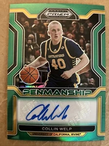 2022 Panini Prizm Draft Picks Penmanship Green Collin Welp Rookie Auto RC - Picture 1 of 2