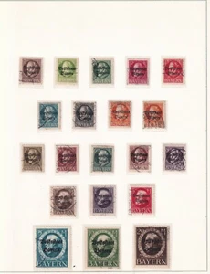 Antichi Stati Tedeschi 1919/20 Baviera selezione del periodo usata MH N5461 - Imagen 1 de 8