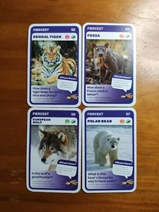 Woolworths Super Animals ( Fiercest )π#52,54,56,57 - 4 CARDSπ - Picture 1 of 1