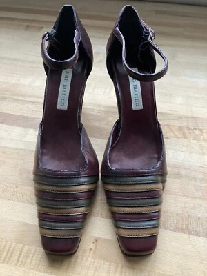 ANN MARINO Leather  Multicolor Ankle Strap  Pumps, Women’s Size 7 - Image 1 of 4