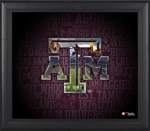Texas A&M Aggies Framed 15x17 Team Heritage Collage - Fanatics Cover