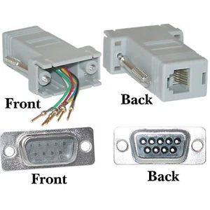 Modular Adapter, Gray, DB9 Male to RJ12 Jack 31D1-16200 - Picture 1 of 1