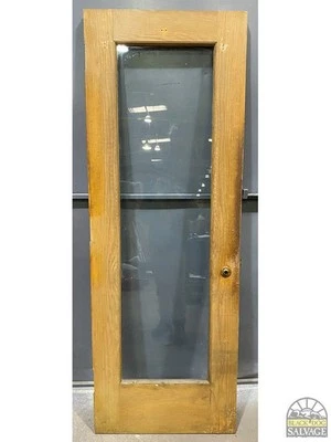 Puerta Interior Madera y Vidrio, 30 x 83,4, Vidrio Completo, Chapa de Roble y Vidrio Ondulado Foto 1 de 4