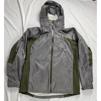 LL Bean Men L Gray Green Lightweight Hooded Rain Jacket Shell L high performance - Image 1 of 4