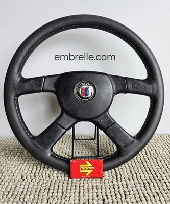 MOMO ALPINA M38 非常罕见皮革方向盘 Ghibli 宝马 E28 E30 E32 E34 Z1 — 第 1/4 张图片