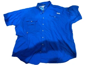 Columbia PFG Omni-Shade Herren Button Down Kurzarm belüftet Größe 5XL - Bild 1 von 6