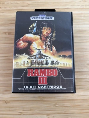 Rambo III (SEGA Genesis, 1989) Complete In Box With Manual - Image 1 of 4