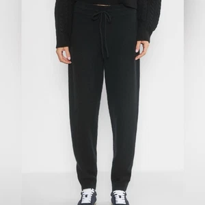 RARE FIND Tna Aritzia Black Wool Cashmere Blend Sweater Knit Joggers M Like New - Bild 1 von 9