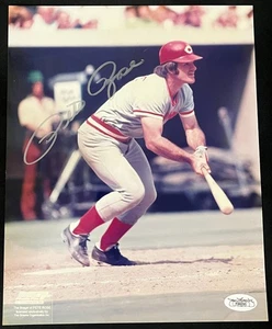 Pete Rose Cincinnati Reds Signed 8x10 Photo JSA Authenticated - Picture 1 of 4