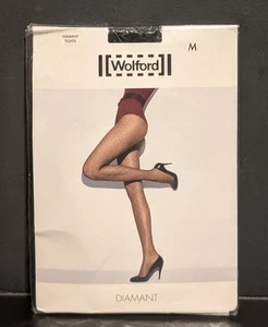 Wolford Diamant Tights - 19106 7005 - Black Size M - NEW - Picture 1 of 4
