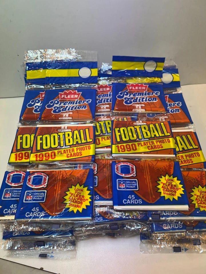 Rack Packs 1990 Fleer NFL Football 45 Cards per Pack All Pro Cards