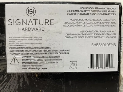 Spray de cuerpo redondo de montaje empotrado Signature Hardware SHBS6010EMB Foto 1 de 4