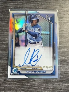 2024 Bowman Chrome 1st Ramon Ramirez Refractor Auto /499 Rookie RC Royals SP - Picture 1 of 2