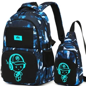 Zaino Bambini Ragazzi Mimetico Bookbag Adolescenti Scuola Elementare Zaino Giorno Viaggio Ba... - Foto 1 di 9