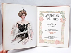 HARRISON FISHERS AMERICAN BEAUTIES 1909 ART Portraits WOMEN Illustrated PRINTS - Imagen 1 de 20