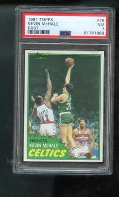 Баскетбольная карточка 1981 Topps No75 Kevin Mchale дебютант RC PSA оценка 7 1981–82 East - Изображение 1 из 2