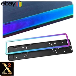 Kennzeichenhalter Umrandungen Bunt Auto Super Chrom für jedes Auto Van Paar - Bild 1 von 11