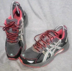 Asics Gel-Venture 5 Women Size 8 EU 39.5 Running Shoe Black and Orange T5N8N - Picture 1 of 9