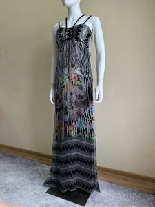 Maxi Vestido Vintage Save the Queen Floral Tank Seda Talla M - Imagen 1 de 17