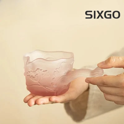 Jarra de té con mango lateral de vidrio divisor de té dispensador taza de justicia taza justa té  Foto 1 de 4