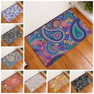Mandala Paisley Art Flanell Antirutsch Teppich Fußmatte Welcome Fußmatte Teppich Nachttisch - Bild 1 von 24