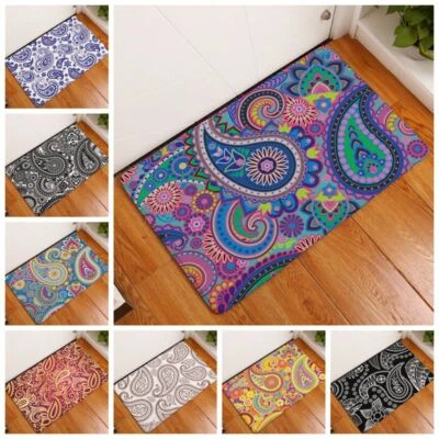 2014JINGJINGSTORE Mandala Paisley Art Flannel NonSlip Rug Floor Mat Welcome Doormat Carpet Bedside