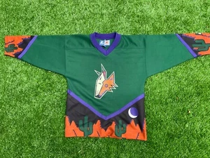 Vintage Arizona Coyotes Alternate Green Desert Starter Jersey Youth M - Picture 1 of 7