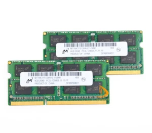 8GB Micron Kit 2pcs 4GB 2RX8 DDR3L 1600MHz PC3L-12800S SODIMM Laptop Memory RAM - Picture 1 of 9