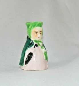 DE COLECCIÓN SOPORTE PALILLO DE DIENTES JARRA MINIATURA FIGURADA Dama con Paraguas JAPÓN - Imagen 1 de 10