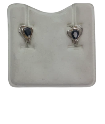 ORECCHINI, Cuore Stilizzato, Argento + Zirconi , 27 IVANOVA - Immagine 1 di 4