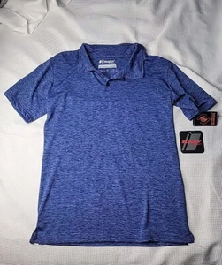 Cougar Sport Polo Shirt Men's Size M Blue Black Heathered NWT DRY Performance - Picture 1 of 5