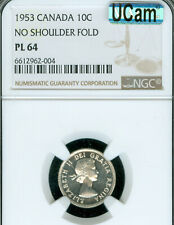 1953 NSF CANADA 10 CENTS NGC PL64 PQ  MAC UCAM 2ND FINEST VERY RARE 1 FINER  *