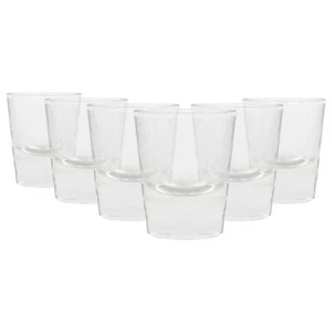 6x 25ml Wide Shot Glasses Clear Reusable Christmas Liqueur Party Glass Set - Picture 1 of 7