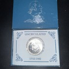 1982-D Bu George Washington 90% Silver Commemorative Half Dollar. Ogp