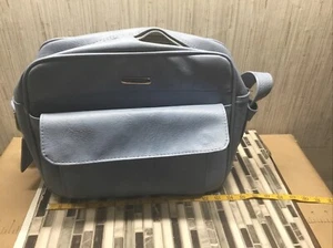 70's Vintage Luggage Samsonite Cordoba Weekender Tote Shoulder Bag Blue - Picture 1 of 15