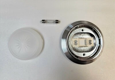 NEW 1971-1990 Impala & Caprice Interior Rear Dome Lamp Base, Lens & Bulb - Image 1 of 2