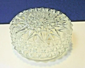 Crystal Clear 7-3/4" Fitter Glass 9" Drum Shade Vintage Diamond Design G1017 NEW - Picture 1 of 3
