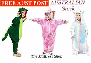 ~❤️~Kids Dress-Up Dinosaur Unicorn Pegasus Play suit Costume Pyjamas Birthday - Picture 1 of 41