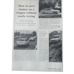 Vintage 1962 Plymouth Valiant Wagon Ad Advertisement - Picture 1 of 4