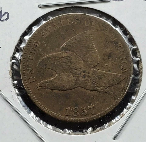 1857 of 1856 flying Eagle cent S-2 Snow 2 Type Of 1856 Obverse FS-401B Variety Cover
