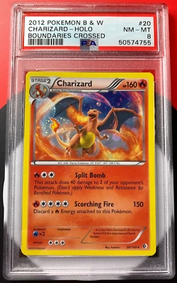 Charizard 20/149 Boundaries Crossed Holo 2012 Pokémon card PSA 8 NM-MT - Image 1 of 2