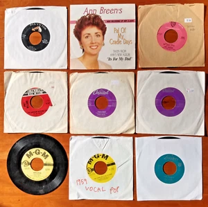 LOT: 9 Vocal Pop 7" Singles incl Frank Sinatra, Nat King Cole, Billy Ward, Ames - Picture 1 of 21