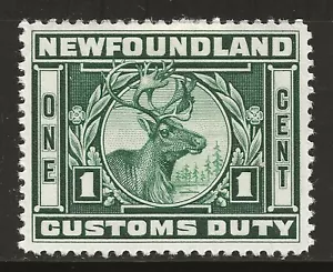 NEWFOUNDLAND 1 Cent CUSTOMS DUTY, MH, VF/XF- NFC4 - Picture 1 of 2