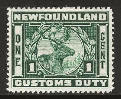 NEWFOUNDLAND  1 Cent CUSTOMS DUTY, MH, VF/XF- NFC4 - Image 1 of 2