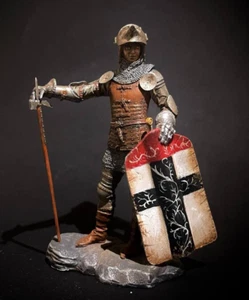 ⭐️Medieval Knight Teutonic Teutonic Tin Soldiers PAINTED. 75mm 1/24⭐️ - Picture 1 of 2