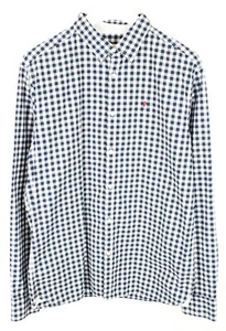 PEAK PERFORMANCE Devin S Shirt Men's XL Button Up Gingham Spread Logo - Picture 1 of 6