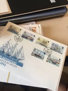 Isle of Man FDC 1993 definitives ships, Low/medium values First Day Cover 1p-21p - Picture 1 of 3